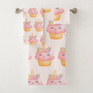 Cute rose Cupcake Unicorne avec Rose Patterné