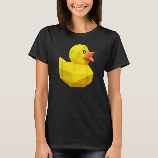 Cute Rubber Duck   Bird Geometric Abstract Ducky T-Shirt (Vorderseite)