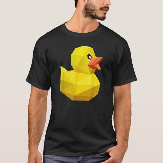 Cute Rubber Duck   Bird Geometric Abstract Ducky T-Shirt (Vorderseite)