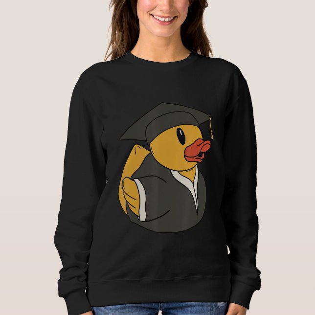 Cute Rubber Duck Graduate Rubber Ducky Rubber Duck Sweatshirt (Vorderseite)