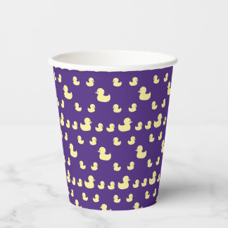 Cute Rubber Duck Modern Purple Baby Shower Pappbecher