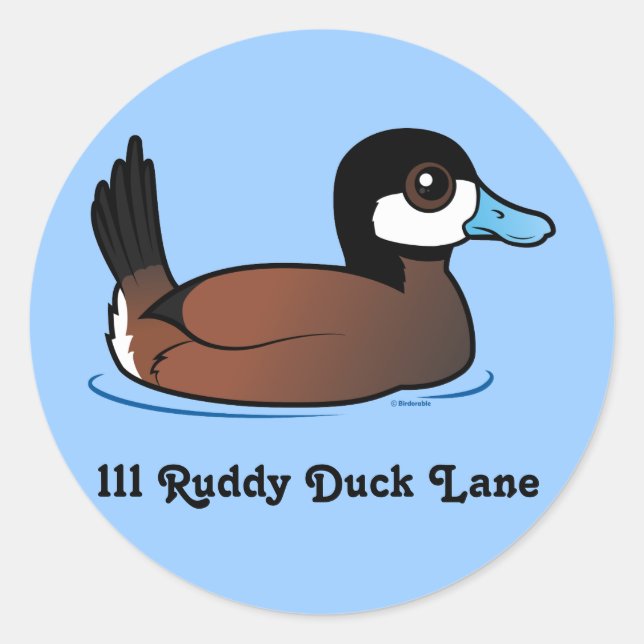 Cute Ruddy Duck Étiquette de adresse personnalisab (Devant)