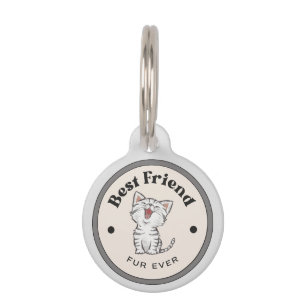 CUTE! Runde Hundemarke - Best Friend Fur Ever  Haustiermarke