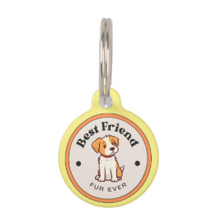 CUTE! Runde Hundemarke - Bester Freund Fur Ever Haustiermarke