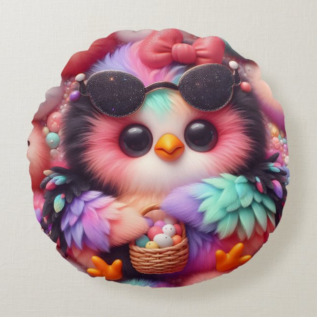 Cute Rundes Kissen (Vorderseite)
