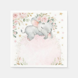 Cute Safari Animals First Birthday  Decor Serviette