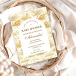 Cute Safari Baby Animals Storybook Jungle Einladung<br><div class="desc">A sweet storybook-style safari design featuring gentle watercolor baby animals including lions, giraffes, and elephants surrounded by soft jungle greenery and a delicate botanical background. The warm neutral palette of cream, honey gold, and soft olive creates a timeless nature-inspired aesthetic, while the elegant arched layout provides a beautiful space for...</div>