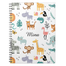 Cute Safari Jungle Animals Personalized Baby Name
