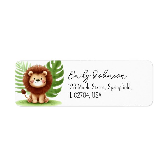 Cute Safari Lion Birthday (Vorne)