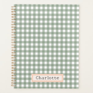 Cute Sage Green Plaid Personnalisé