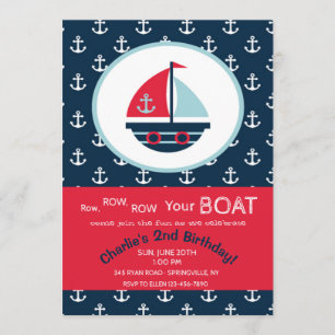 Cute Sailboat Invitation