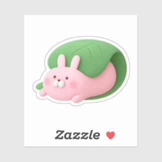 Cute Sakura Mochi Bunny Japanese Sweet Custom Stic Aufkleber