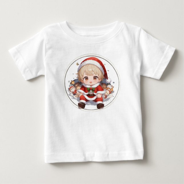 Cute Santa Baby T-Shirt - Christmas Infant Jersey  (Vorderseite)