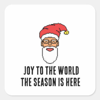 Cute Santa Claus Christmas Design Quadratischer Aufkleber