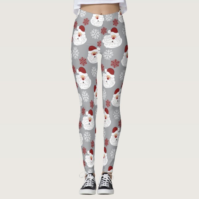 Cute Santa Claus Leggings de vacances (Devant)