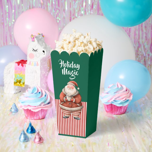 Cute Santa Claus with Hot Cocoa Geschenkschachtel (Party)