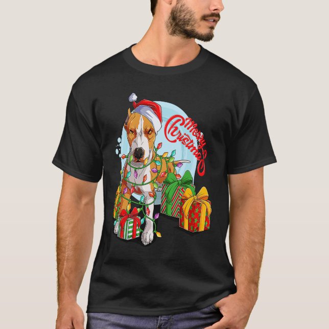 Cute Santa Tree Lights Xmas Costume Christmas Tree T-Shirt (Vorderseite)