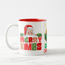 Cute Santa Zweifarbige Tasse