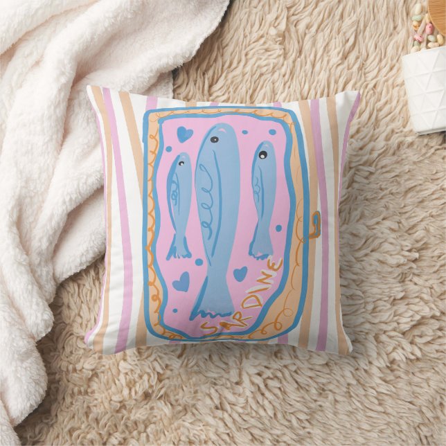 Cute Sardine Art Kissen (Decke)