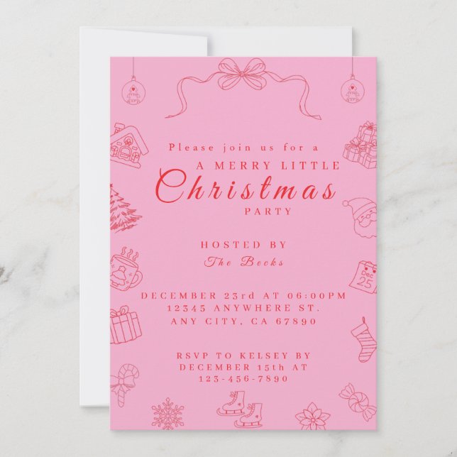 Cute Sassy Christmas Party Invitation (Devant)
