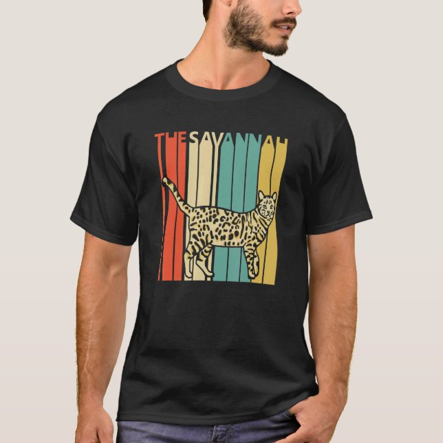 Cute Savannah Cat T-Shirt (Vorderseite)