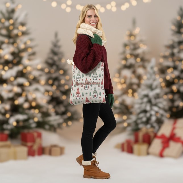 Cute Scandinavian Christmas Gnome Tote Bag Tasche (Von Creator hochgeladen)