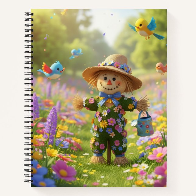 Cute Scarecrow Notebook Notizbuch (Vorderseite)