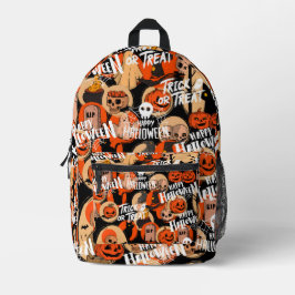 Cute & Scary Halloween Spooky vibes Bedruckter Rucksack