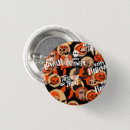 Cute & Scary Halloween Spooky vibes Button