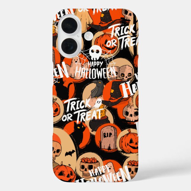  Cute & Scary Halloween Spooky vibes  iPhone 16 Hülle (Rückseite)