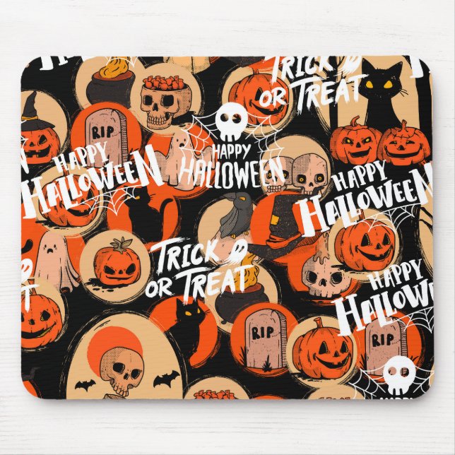  Cute & Scary Halloween Spooky vibes  Mousepad (Vorne)