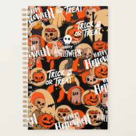 Cute & Scary Halloween Spooky vibes Planer