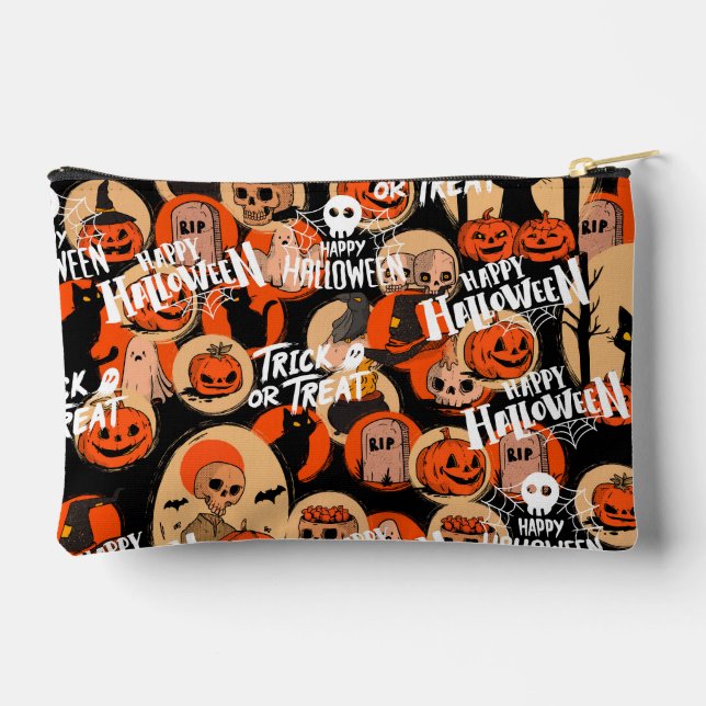  Cute & Scary Halloween Spooky vibes  Zubehörtasche (Rückseite)