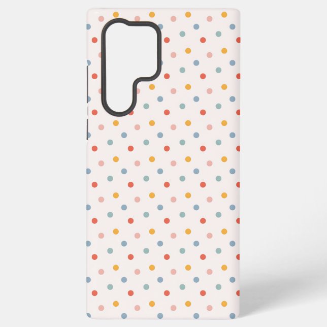 Cute Scattered Mini Polka Dots Muted Terrazzo Spec Samsung Galaxy Hülle (Rückseite)