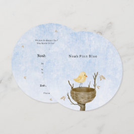 Cute Scene With Little Baby Bird In A Bird's Nest Einladung