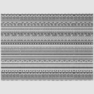 Cute Schwarz-Weiß-Aztek-Musterdesign Seidenpapier