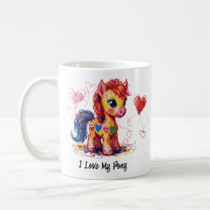 Cute Scribble Pony 1 Kaffeetasse