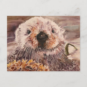 Cute Sea Otter Postcard Postkarte