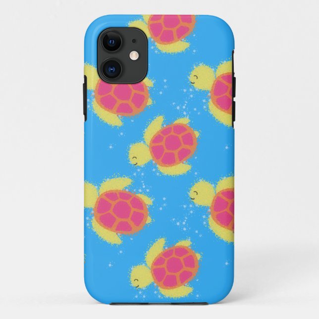 Cute Sea Turtle Pattern Case-Mate iPhone Hülle (Rückseite)
