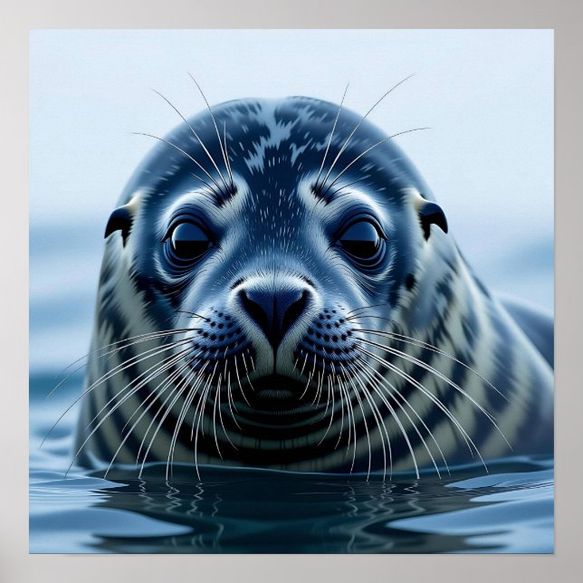 Cute Seal Close up Poster (Vorne)