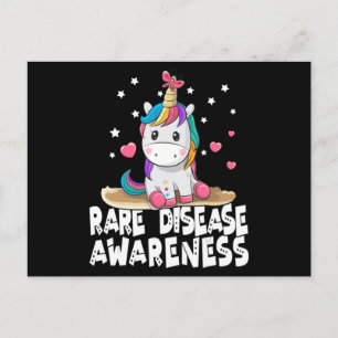 Cute Seltene Disease Awareness T Shirt Unicorn Lov Postkarte