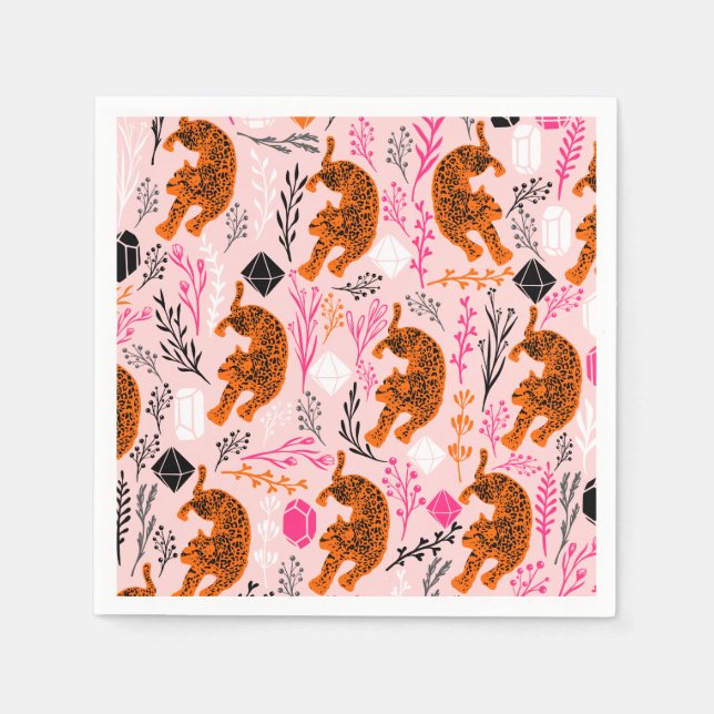 Cute serviettes en papier léopard (Devant)