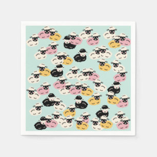 Cute serviettes en papier mouton