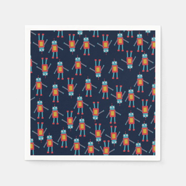 Cute serviettes en papier robot (Devant)