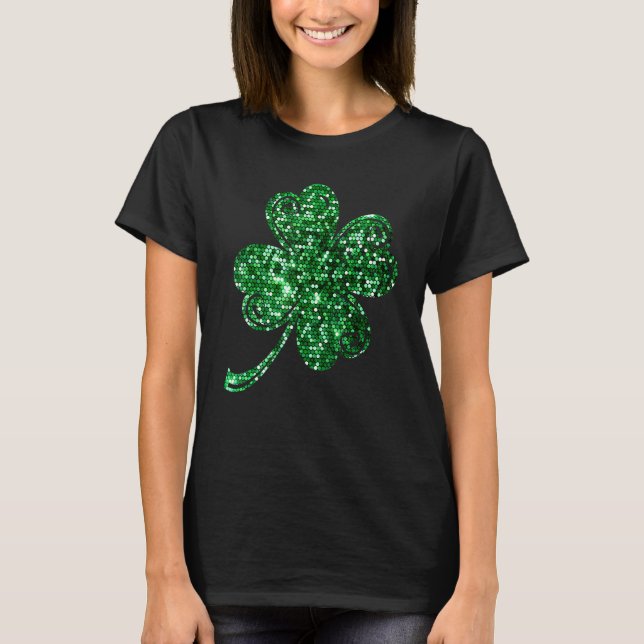Cute Shamrock St Patricks Day Irish Pattern T-Shirt (Vorderseite)
