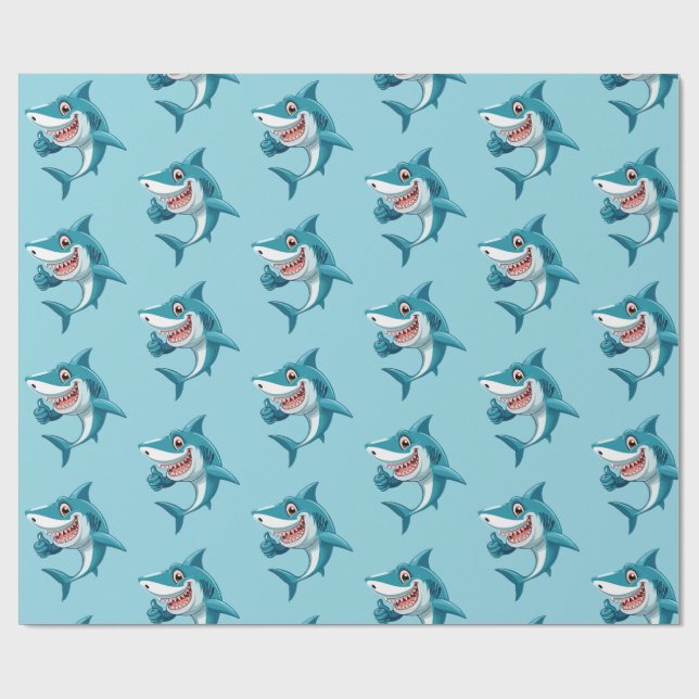 Cute shark geschenkpapier (Flach)
