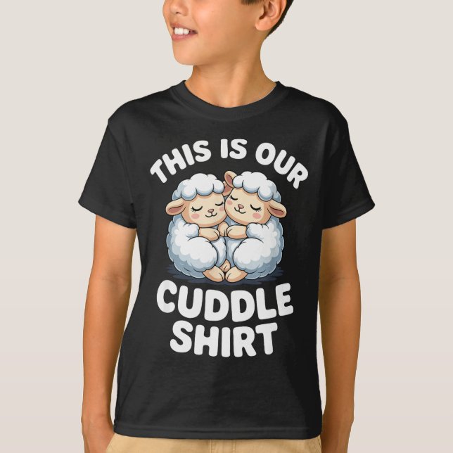 Cute Sheep Couple This Is Our Cuddle  T-Shirt (Vorderseite)