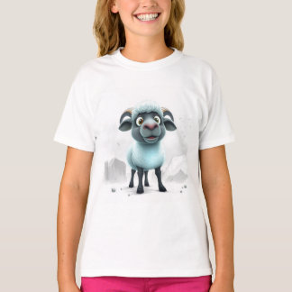 Cute Sheep Cozy Design T-Shirt