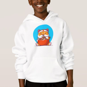 Cute Shiba Inu Manger Ramen Noodle Cartoon-23054