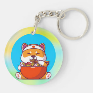 Cute Shiba Inu Manger Ramen Noodle Cartoon-23054